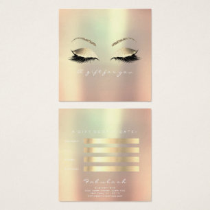 Gift Certificate Champaign Gold Lashes Makeup Eye