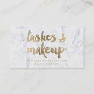 Gift certificate chic gold lashes makeup marble