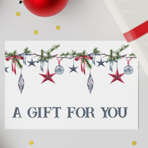 Gift Certificate Christmas Holiday Ornaments