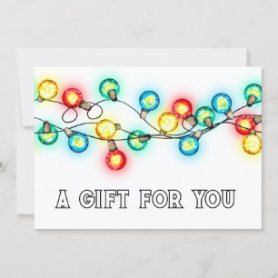 Gift Certificate Christmas Holiday Sting Lights