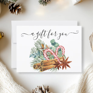 Gift Certificate Christmas Pine Cinnamon 