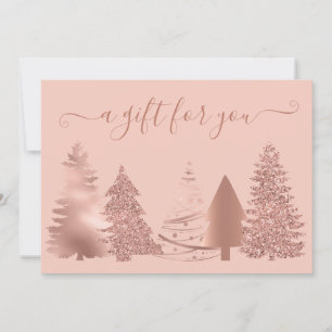 Gift Certificate Christmas Tree  Rose Gold