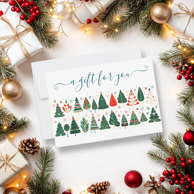 Gift Certificate Christmas Tree Scandinavian  Invitation (Creator Uploaded)