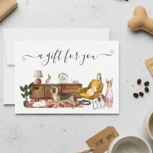 Gift Certificate Dog Cat Pet Sitting Walking