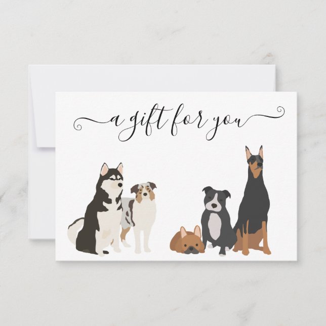 Gift Certificate Dog Grooming Digital Vet Boarding Invitation (Front)