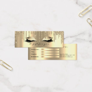 Gift Certificate Drips Faux Gold Lash Makeup Small