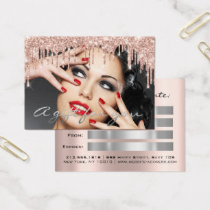 Gift Certificate Drips Holidays Gray Makeup Photo
