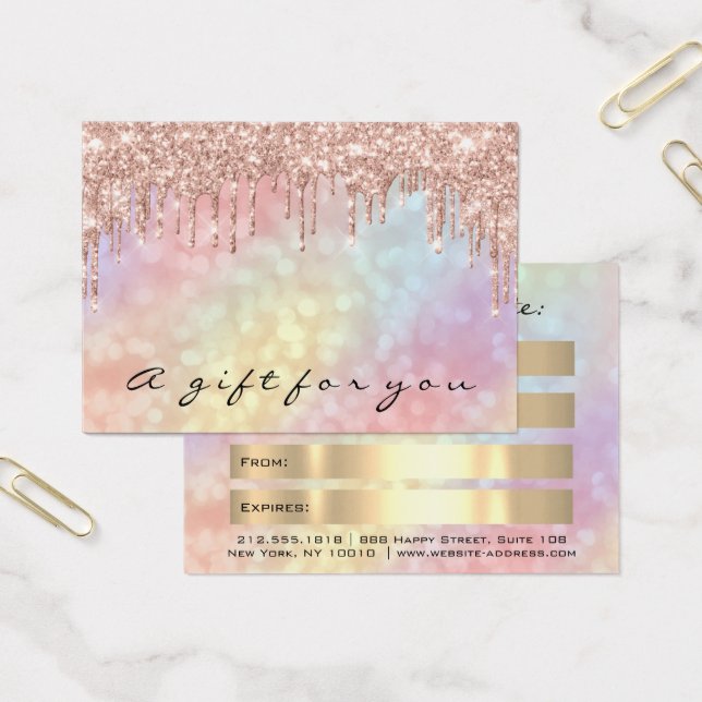 Gift Certificate Drips Holograpic Makeup Mighty (Office)