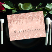 Gift Certificate Drips Rose Gold Envelope
