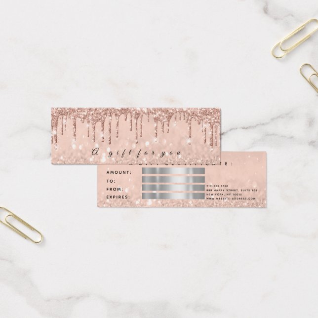 Gift Certificate Drips Spark RoseGray Makeup Small (Office)