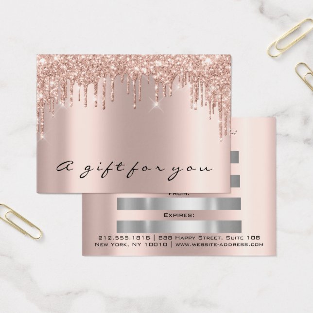 Gift Certificate Drips Sparkly Grey Makeup Mighty (Office)