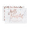 Gift certificate faux chic rose gold hello marble
