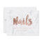 Gift certificate faux chic rose gold Nails marble