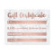 Gift certificate faux chic rose gold Nails marble