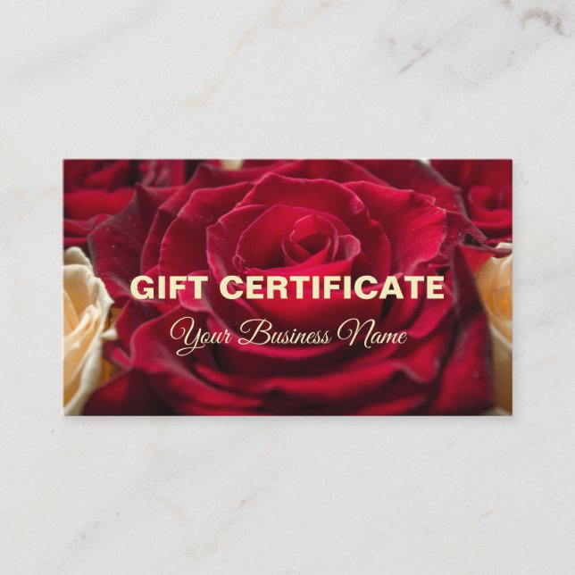 Gift certificate, gift business card (Front)