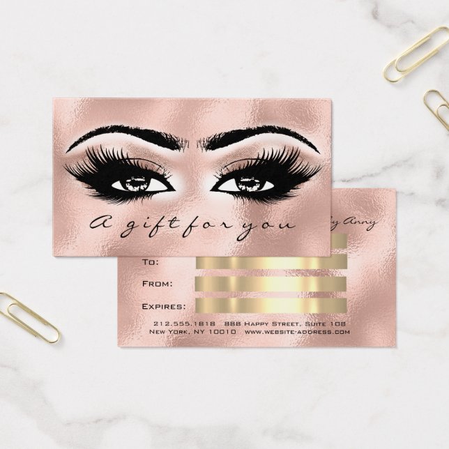 Gift Certificate Glass Blush Lash Extension Makeup (Office)