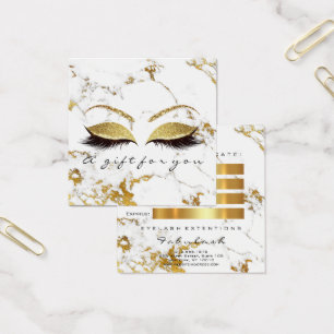 Gift Certificate Glitter Lashes Makeup White Gold