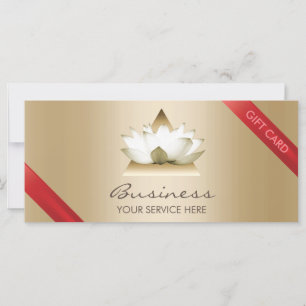 Gift Certificate   Gold Lotus Logo Spa & Salon