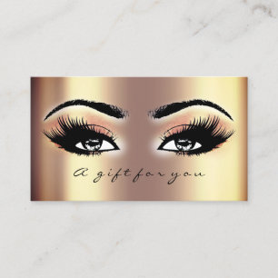 Gift Certificate Gold Rose Coral  Lashes Makeup