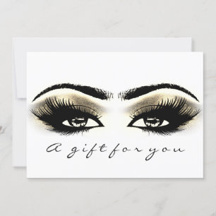 Gift Certificate Gold White Lash Eyes Makeup