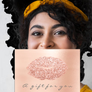 Gift Certificate Grey Rose Gold Kiss Beauty Studio