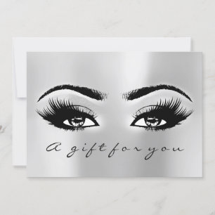 Gift Certificate Grey Silver Lash Beauty Makeup
