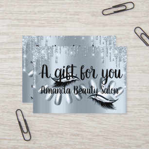 Gift Certificate Hair Spa Nails Luxury Blue Drips