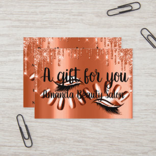 Gift Certificate Hair Spa Nails Luxury Orange Drip