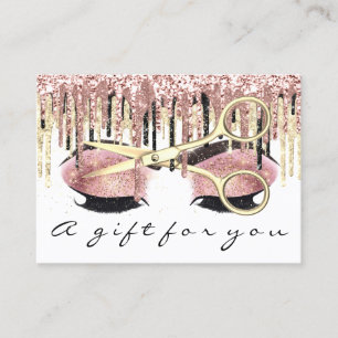 Gift Certificate Hairdresser Rose Gold Makeup Whit