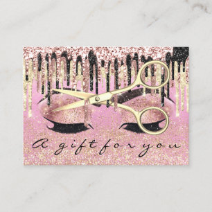 Gift Certificate Hairdresser Rose Pink Makeup Lash