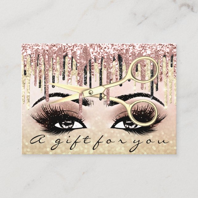 Gift Certificate Hairdresser Rose Vip Gold Makeup (Front)