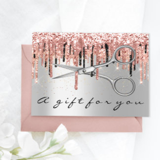 Gift Certificate Hairdresser Stylist Scissors