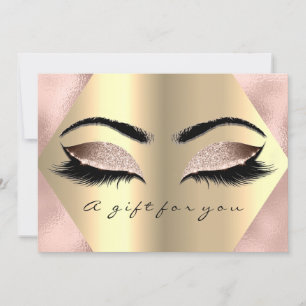 Gift Certificate Lash Pink Metallic Beauty Makeup
