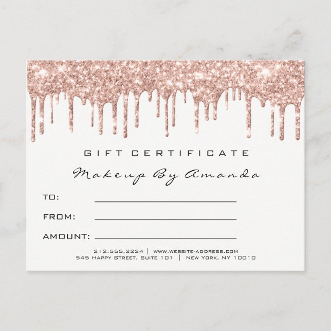 Gift Certificate Lashes Extension Makeup White Postcard (Front)