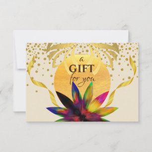 Gift Certificate Lotus Flower Yoga Healing Health