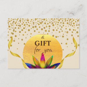 Gift Certificate Lotus Flower Yoga Meditation