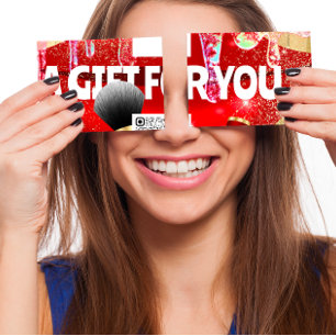 Gift Certificate  Makeup Artist Logo QR 100 Pieces