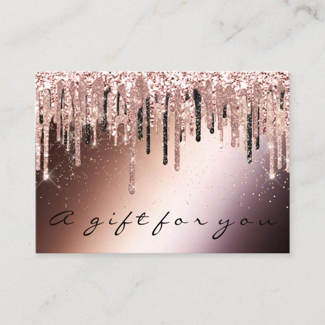 Gift Certificate Makeup Hair Nail Shop Drips Rose (Front)