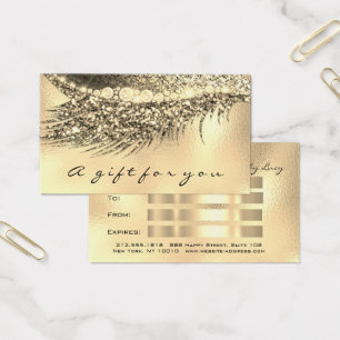 Gift Certificate Metallic Gold Lash Glam Makeup