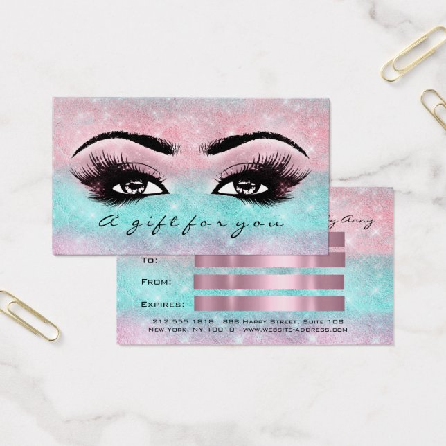 Gift Certificate Ocean Rose Ombre Lashes Makeup (Office)