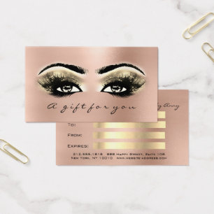 Gift Certificate Peach Rose Gold Lashes Makeup