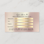 Gift Certificate Pink Rose Coral  Lashes Makeup (Back)