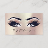 Gift Certificate Pink Rose Coral  Lashes Makeup (Front)