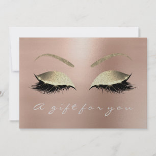 Gift Certificate Pink Rose Gold Lash Beauty Studio