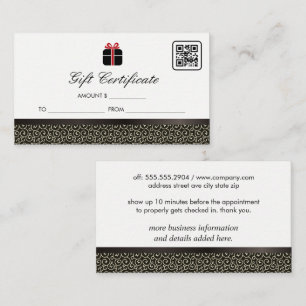 Gift Certificate QR Code