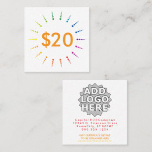 gift certificate rainbowBurst