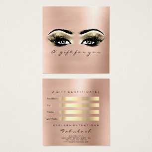 Gift Certificate Rose Blush Lashes Makeup Artist