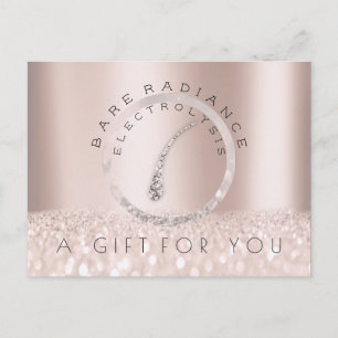 Gift Certificate Rose Electrolysis Hair Removal Postcard