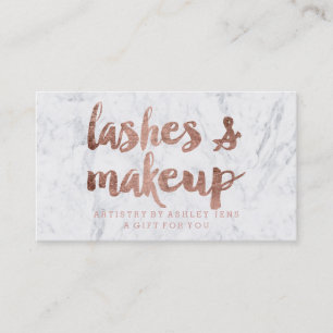 Gift certificate rose gold lashes makeup marble