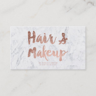 Gift certificate rose gold typography white marble
